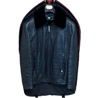 $85K Blue Alligator Jacket 50 Detachable Mink Lining & Collar