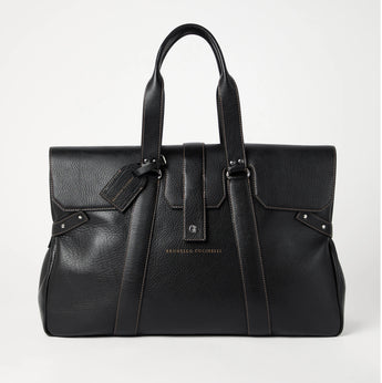$5,600 Grained Calfskin Weekender Country Bag Black