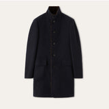 $18K Loro Piana M Sweater Coat Cashmere Double & Castorino Fur Navy blue