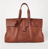 $5,600 Grained Calfskin Weekender Country Bag Copper (C6608)