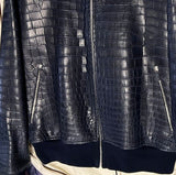 $185K Crocodile Leather Bomber Jacket 52 Bespoke