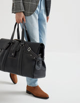 $5,600 Grained Calfskin Weekender Country Bag Black