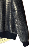 $185K Crocodile Leather Bomber Jacket 52 Bespoke