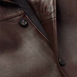 $9K Bruno Overshirt Vintage S Plongé Leather Shirt Jacket
