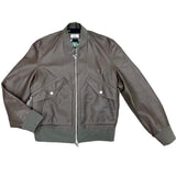 +$14K HERMES Zipped rib trim Leather Jacket 52