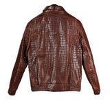 $160K ZILLI  IRONY Crocodile Porosus Jacket 52 Brown "Safari Castagna"
