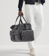 $5,950 Brunello Cucinelli Gray Suede Leisure Bag