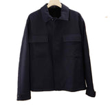 $18K Holburn Bomber Shirt L  Stretched Virgin Wool  Mink fur-lined