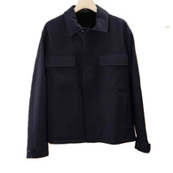 $22K Holburn Bomber Shirt L Stretched Virgin Wool  Mink fur-lined