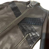 $43K HERMES  Blouson Droit Casaque 52 Alligator & Calfskin