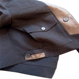 HERMES Straight cut jacket 50 with leather detail FW2025