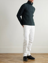 $2,900 Turtleneck Amberg 48 Baby Cashmere Ocean Depths Melange