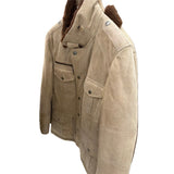 $17,900 BRUNELLO CUCINELLI M Waxed Shearling Safari jacket Beige (CDL05)