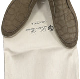 +$15K Open Walk Alligator Ankle Boots 41 Taupe