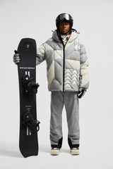 Moncler Grenoble Sedrun Patchwork-Quilted Wool Short Down Jacket Size 3 (50 IT)