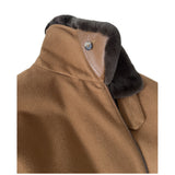 +$22K Kilya Aviator Bomber Jacket Vicuna L removable Mink-fur-Collar