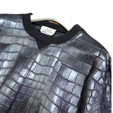 $125K HERMES Crocodile Multi-Zip Black Jumper 48