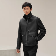 $32K HERMES Nile Crocodile Leather Details, 50 Lambskin Jacket fur-lined 2025!