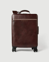 $7,950 Brunello Cucinelli Calfskin Carry-On Suitcase Burgundy ((C8457)