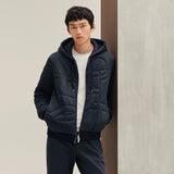 $4,500 "Maillons 3D" Quilted Sweater L, XL FW2025 Navy Blue