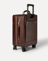 $7,200 Brunello Cucinelli Calfskin Carry-On Suitcase Burgundy ((C8457)