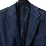 $10K Blazer Calfskin 56 Navy Blue
