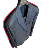 $10,250 Suit 52 R7 - 85% Wool, 15% Silk 14 Micron Grey-Blue