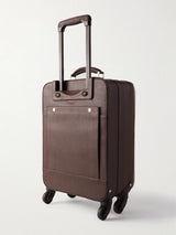 +$7K Brunello Cucinelli Full-Grain Mahogany Leather Carry-On Suitcase