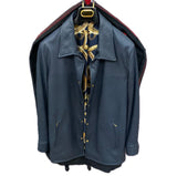 $15K QUESTI Blue Deerskin Leather Jacket 52