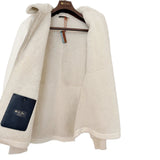 $7,400 Sweater Overshirt XL Cashmere - Shearling - Suede-trim,  Snow White
