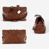 $5,600 Grained Calfskin Weekender Country Bag Copper (C6608)