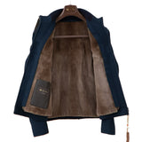 $20K Loro Piana S Hyde Park Bomber Baby Cashmere Double Mink fur removable