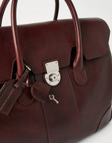 $5,300 Calfskin Boston Casual Bag Burgundy (C8457)