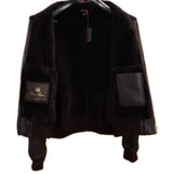 $12K Loro Piana L Leather Shearling Bomber Jacket "Peter"