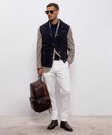 $5,650 Brunello Cucinelli M Suede Padded Snap-Front Vest