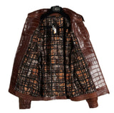 $160K ZILLI  IRONY Crocodile Porosus Jacket 52 Brown "Safari Castagna"