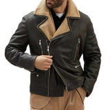 +$11K BRUNELLO CUCINELLI M Biker Leather Jacket Dark Brown
