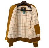 $6,350 Ivy Bomber L Lowered Suede Kidskin Jacket Pecan