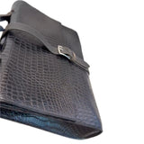+$45K HERMES Etrivière Black Crocodile Porosus Business Briefcase