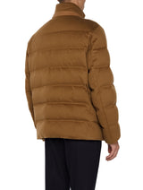 $6,350 Fillmore Cashmere Quilted Bomber Jacket Goose Down XL