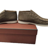 +$15K Open Walk Alligator Ankle Boots 41 Taupe