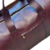 $5,300 Brunello Cucinelli Weekend Logo-Print Leather Duffle Bag