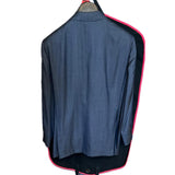 $10,250 Suit 52 R7 - 85% Wool, 15% Silk 14 Micron Grey-Blue