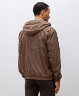 $3,700  Reversible Hooded Bomber Jacket L,XL Microfibre / Cashmere
