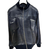$185K Crocodile Leather Bomber Jacket 52 Bespoke