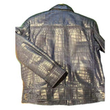 $95k Stefano Ricci Crocodile Blue Jacket 48 Removable Collar