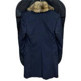 $26K Cashmere Blue Coat 50 detachable Sable fur Collar