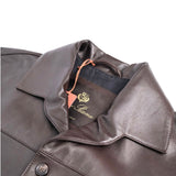 $9K Bruno Overshirt Vintage S Plongé Leather Shirt Jacket