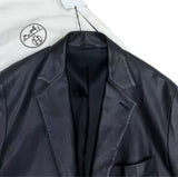 $14K HERMES Black Leather Blazer Jacket 52