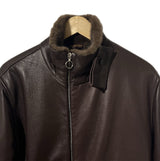 $25K SERAPHIN (HERMES leather maker) 46,48,52 Deerskin Biker Jacket Martens(Sable) fur